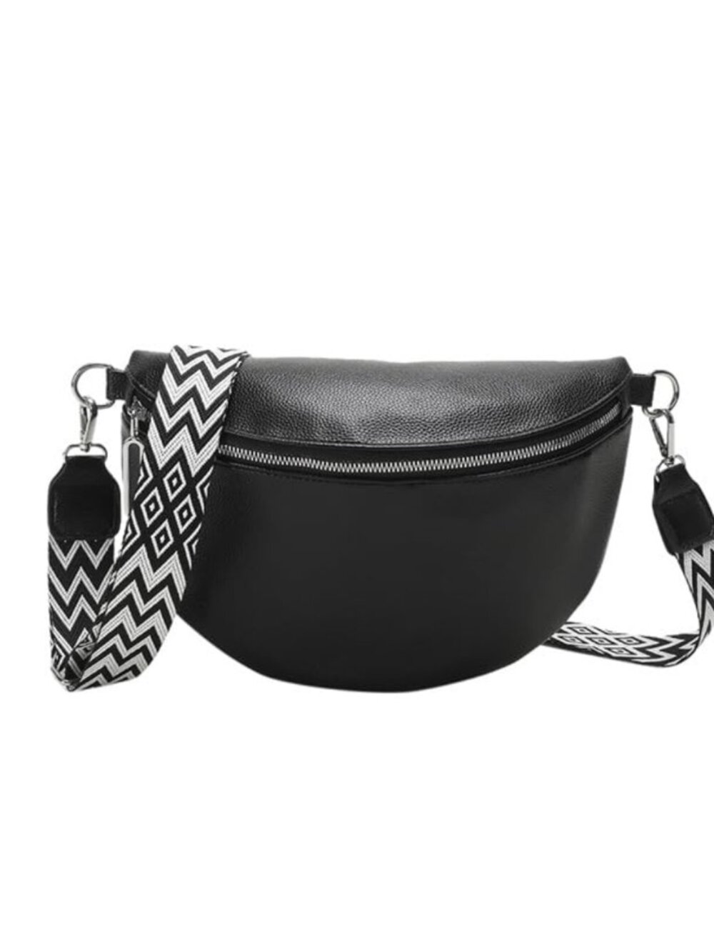 Faux Leather Crossbody Fanny Pack Sling Bag Women Waist Pack Wide Strap